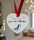 Love and a Sprocker Black & White Ceramic Heart